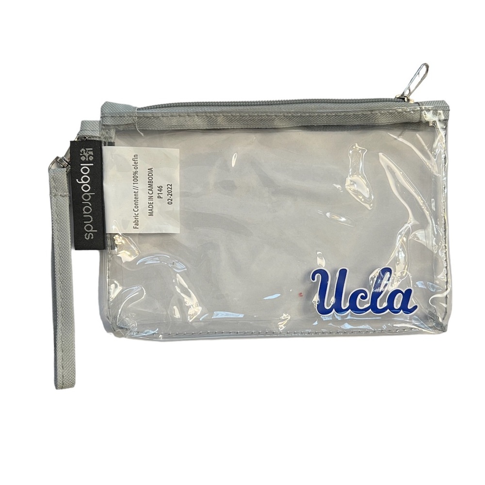 UCLA clear wristlet and pennant